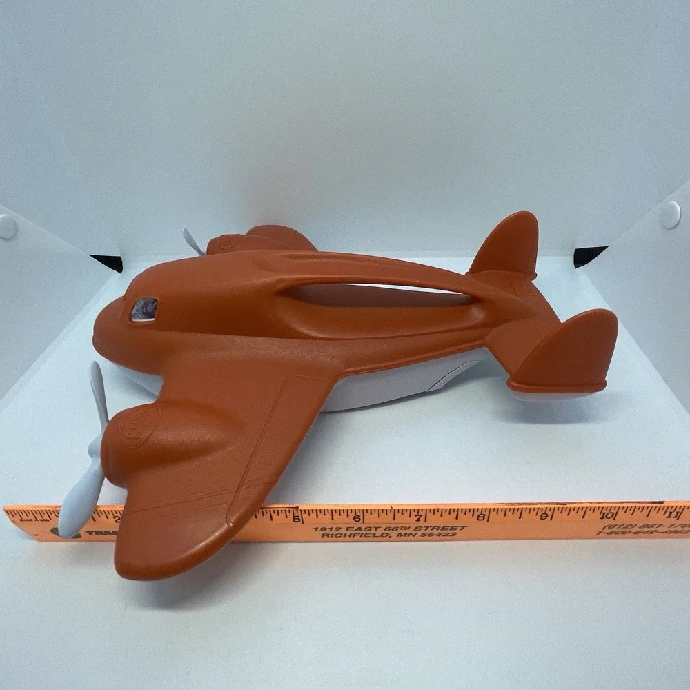 Green‎ Toys Fire Plane Scoop & Drop Water Toy Orange & White Made In USA